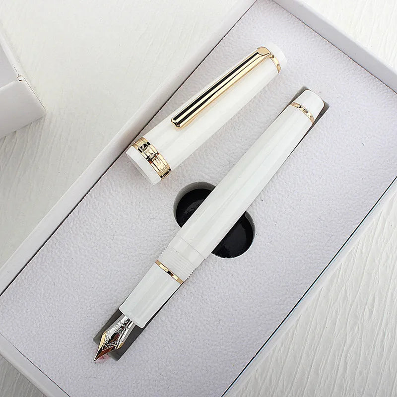 Porcelain White Fashion Colour Business Office Student School Stationery Supplies Fine Nib Fountain Pen New