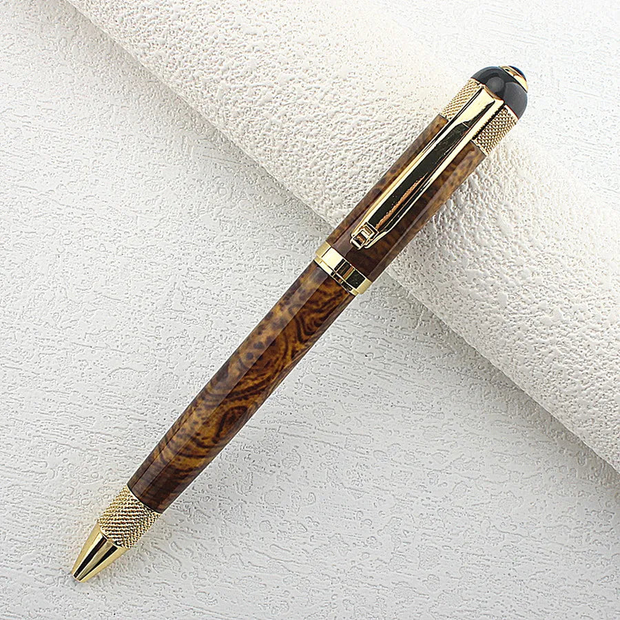 Luxury Metal Ink Ballpoint Pen, Black Ink 0.7mm Smooth Writing Metal Ball Point Pen Signature Pen