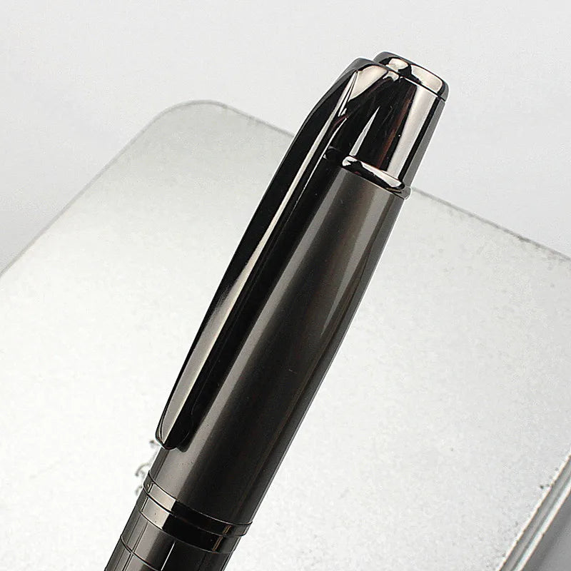 High Quality JL 220 Rollerball Pen Metallic grey grid Business Office School Supplies Ballpoint Ink Pens